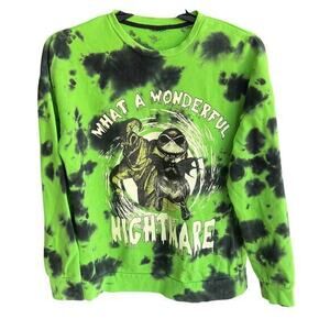 What a Wonderful Nightmare Before Christmas Green Blue ink splatter turtle SZ L